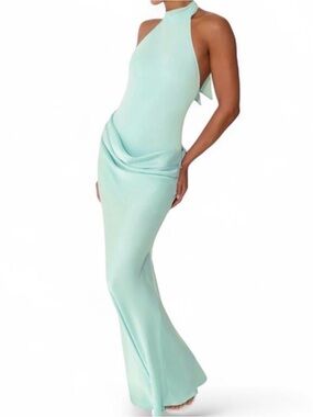 Peppermayo Mint Green Backless Halter Gown